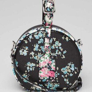 Louis Vuitton Black Leather Floral Print Petite Boite Chapeau Bag